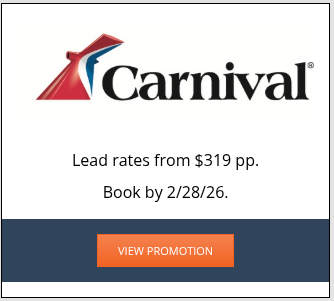 Current cruise promotion - Carnival