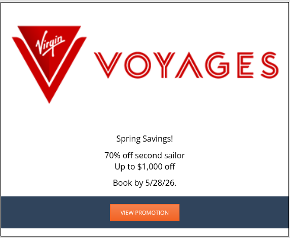 Current cruise promotion - Virgin