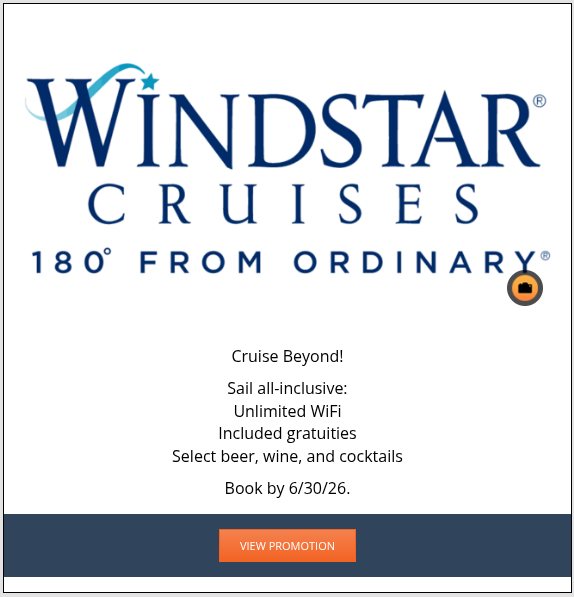 Current cruise promotion - Windstar