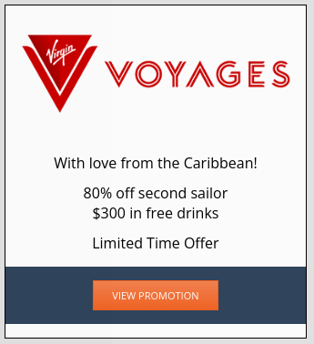 Current cruise promotion - Voyages